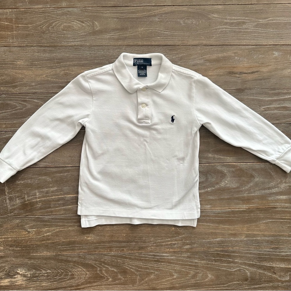 EUC Boys Ralph Lauren White Polo Shirt